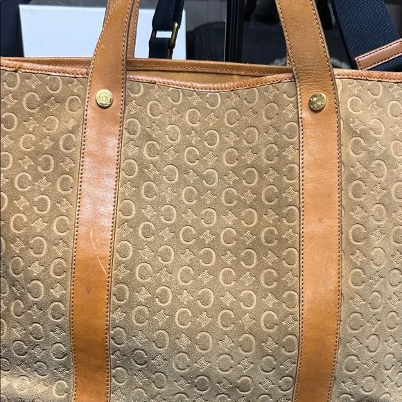 ❤️Sold❤️Celine Macadam suede leather embossed Tote Bag - Picture 2 of 8
